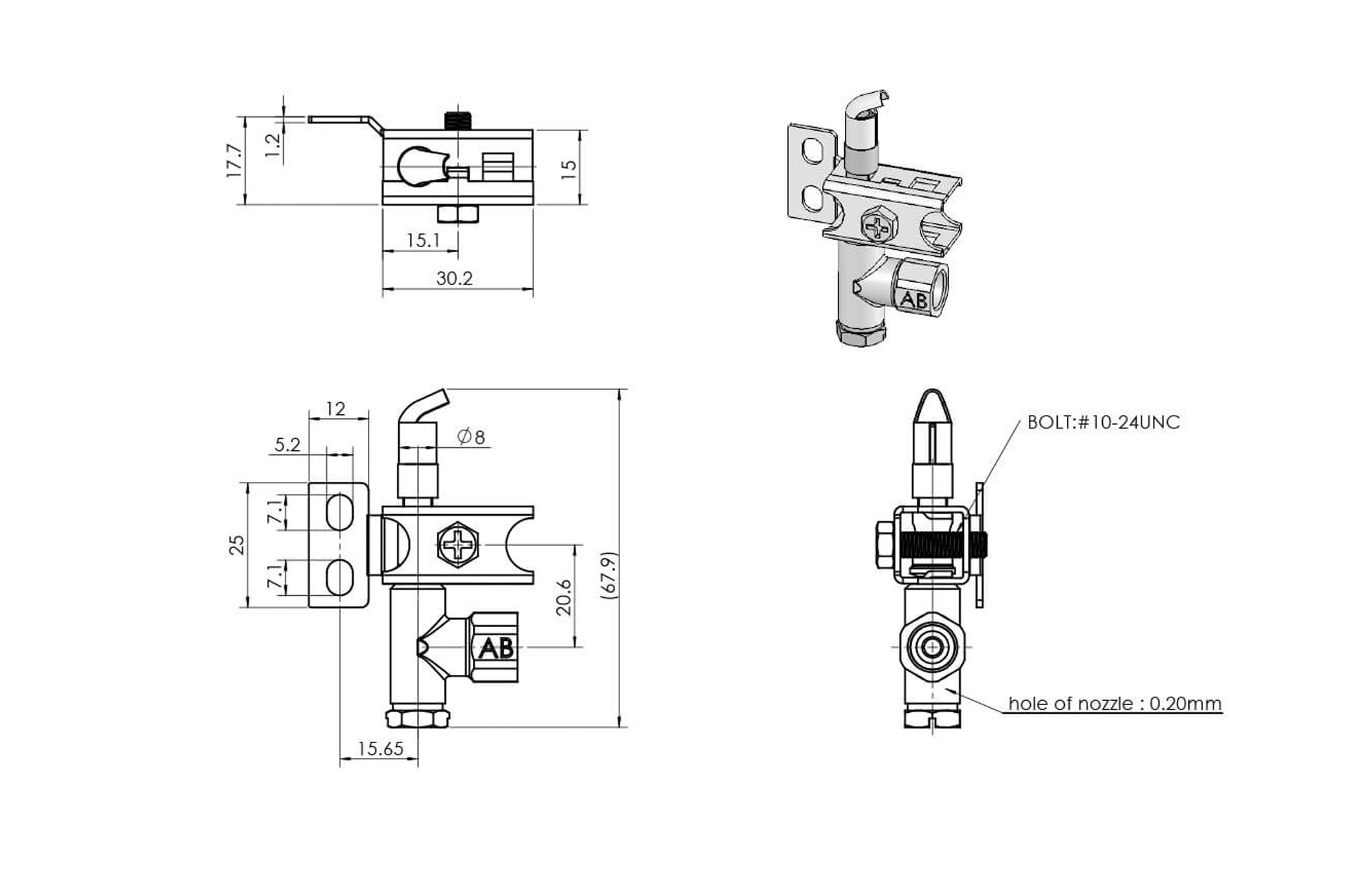 B19H11 Pilot Dimensions