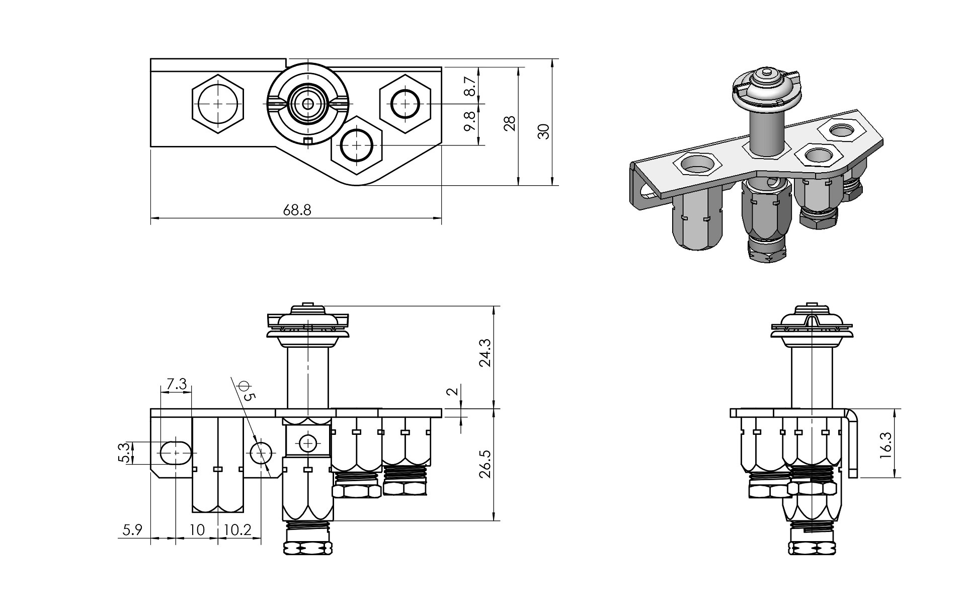 B24H17 Pilot Dimensions