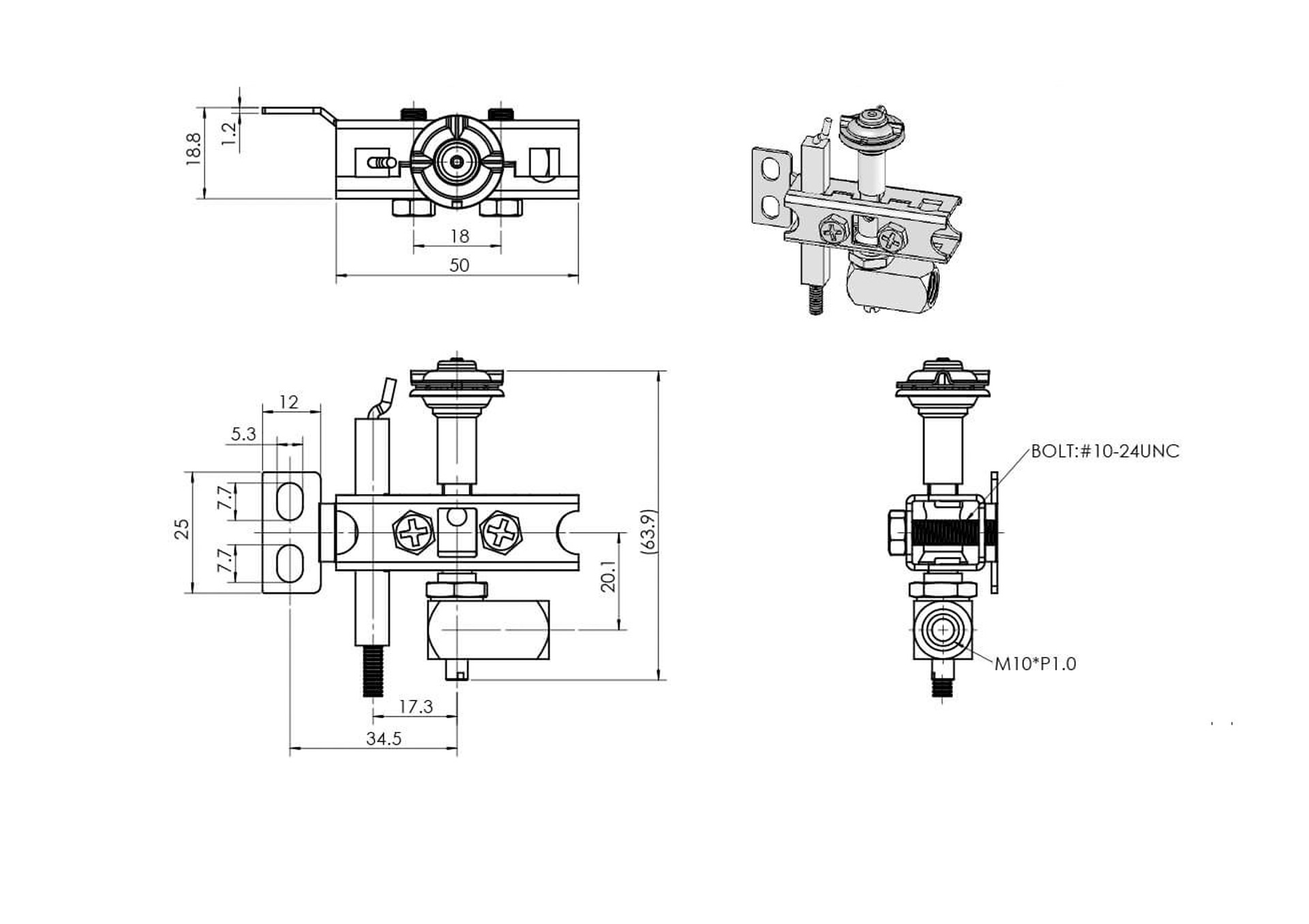 SW9000 Pilot Dimensions