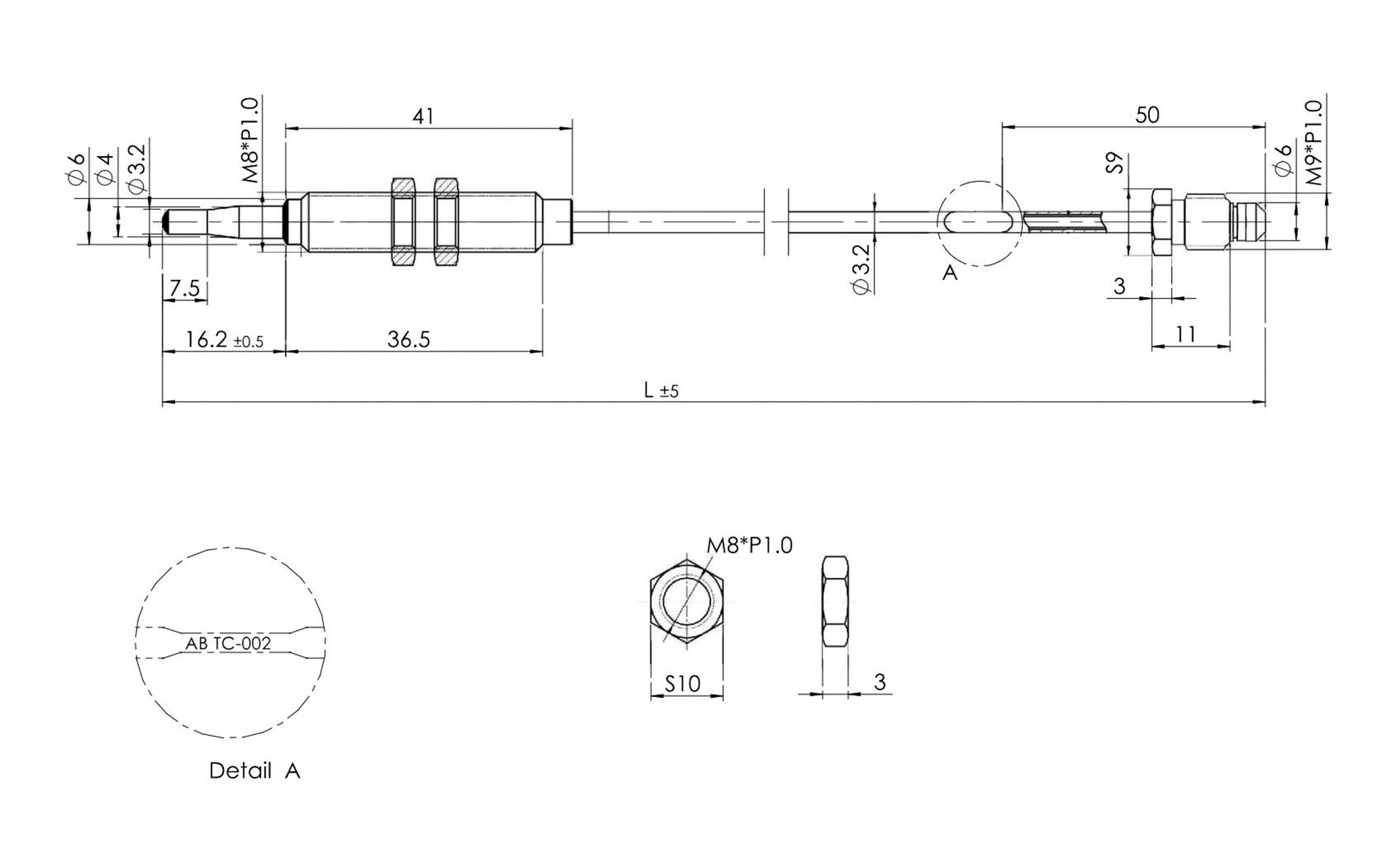 Thermocouple Dimensions