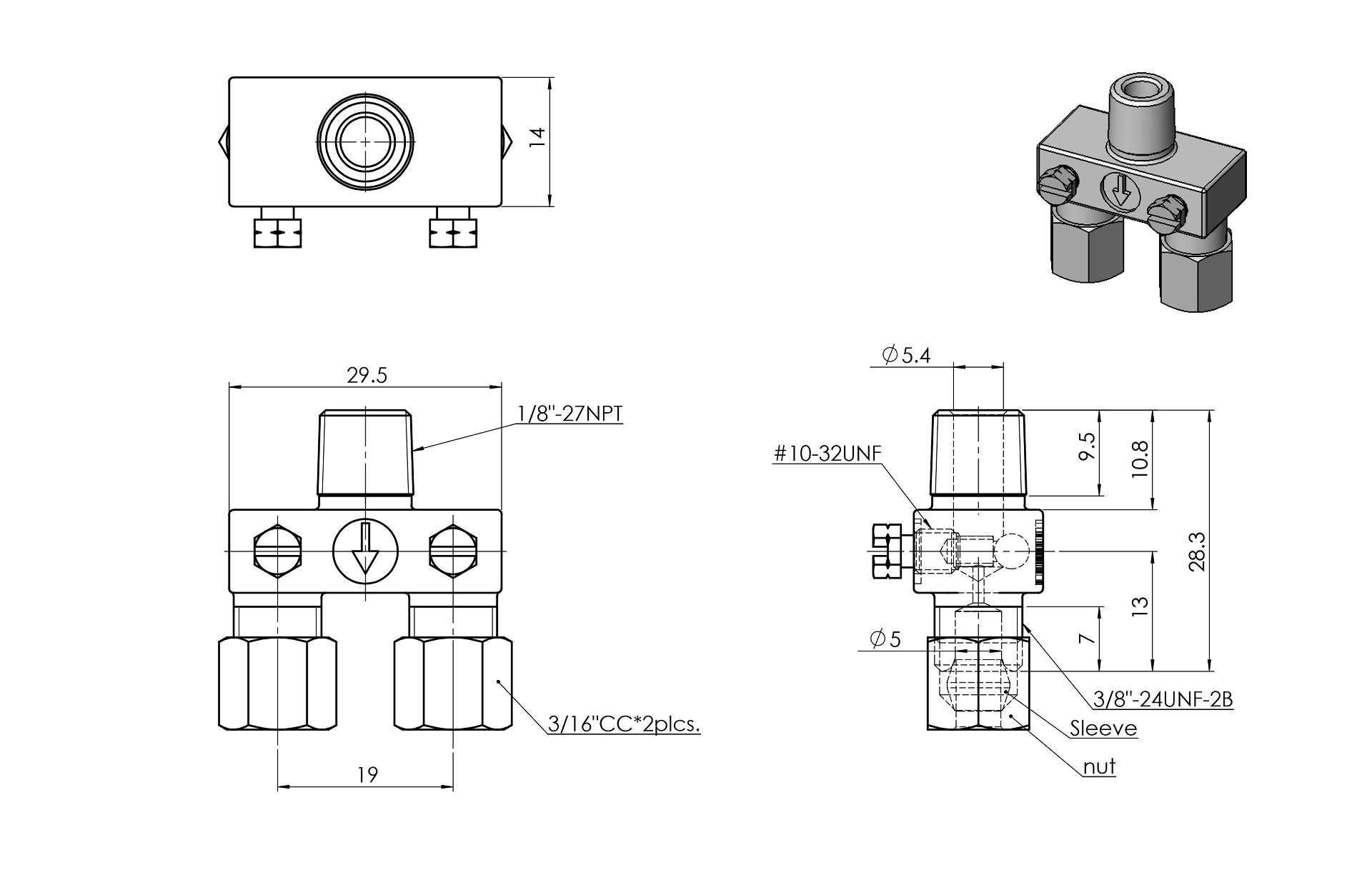 AP6 Pilot Valve Dimensions