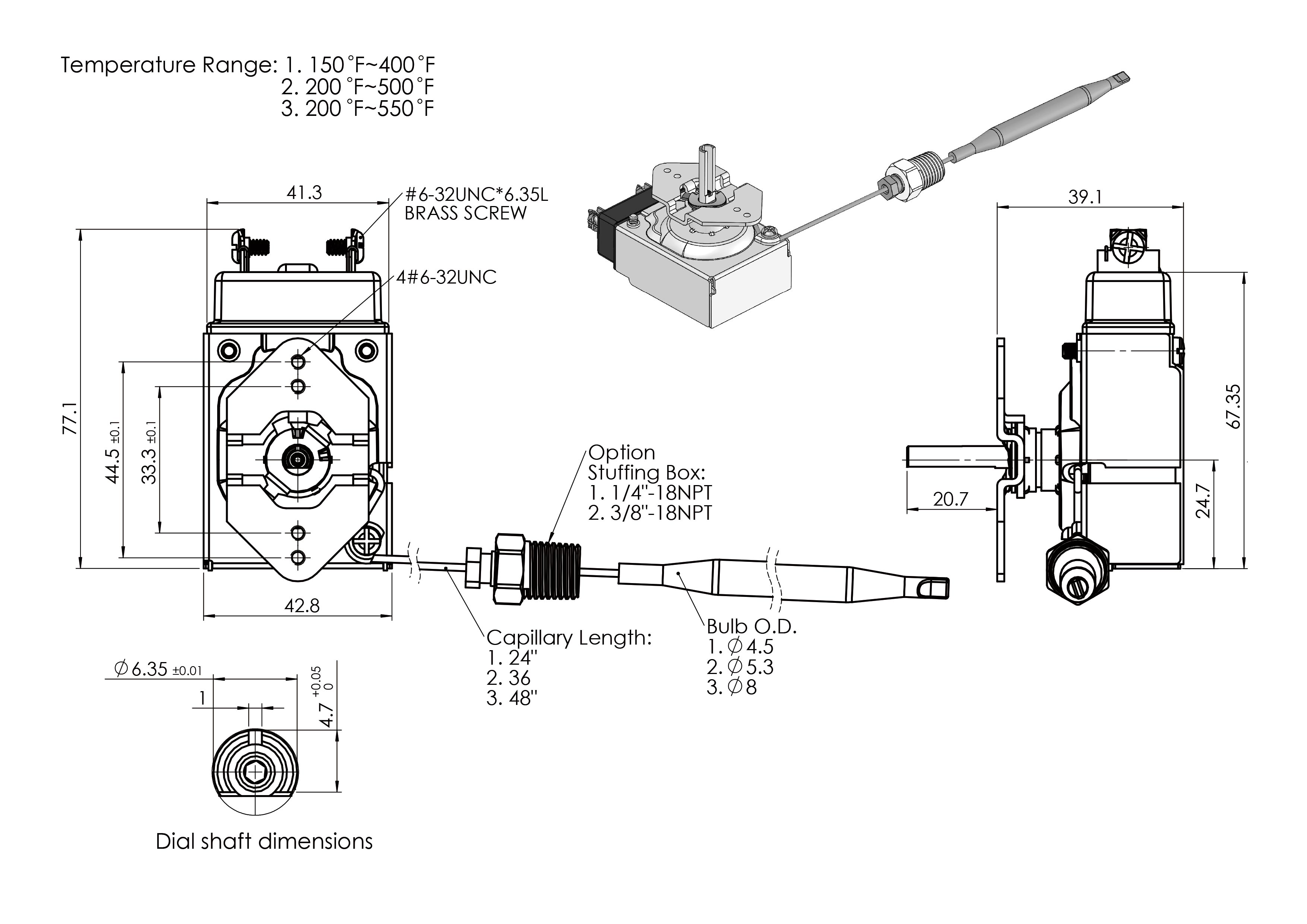 AR_電子恆溫器外觀尺寸圖