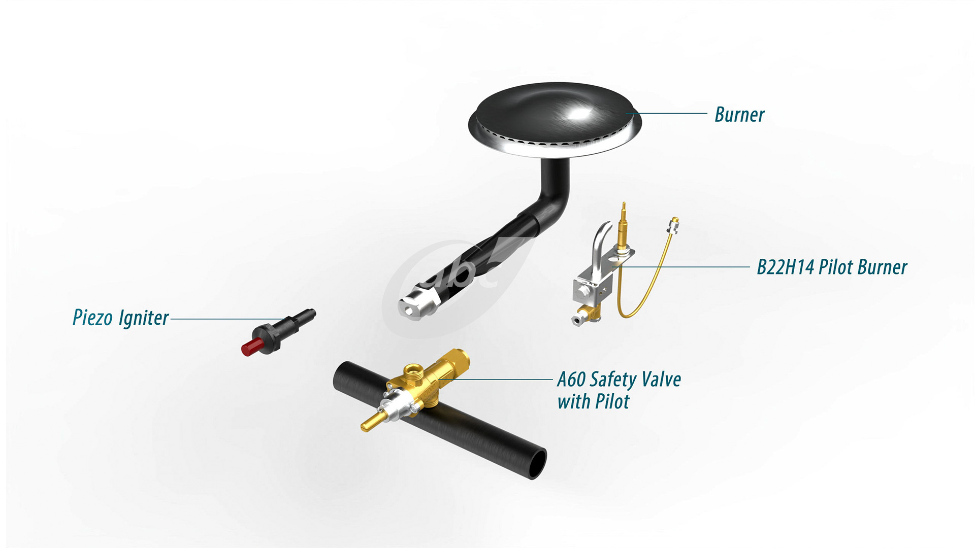 Tandoor Oven Suggestion Solution: A60 Gas Valve+Piezo+Pilot+burner