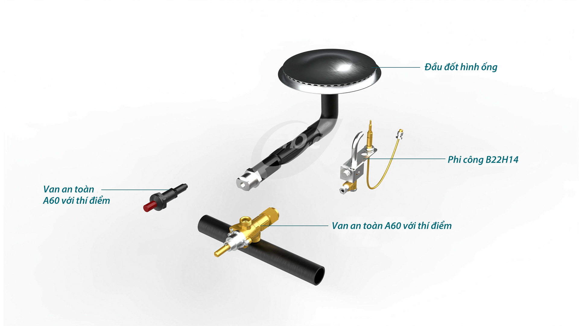 Tandoor Oven Suggestion Solution: A60 Gas Valve+Piezo+Pilot+burner